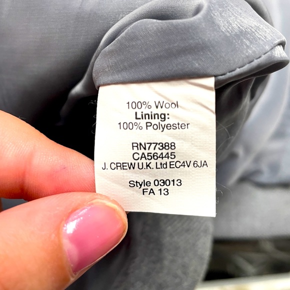 J. Crew Gray Pencil Wool  Skirt Front Zip Pockets Sz 0 - Picture 4 of 7